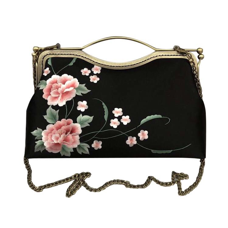 Hand embroidered purse